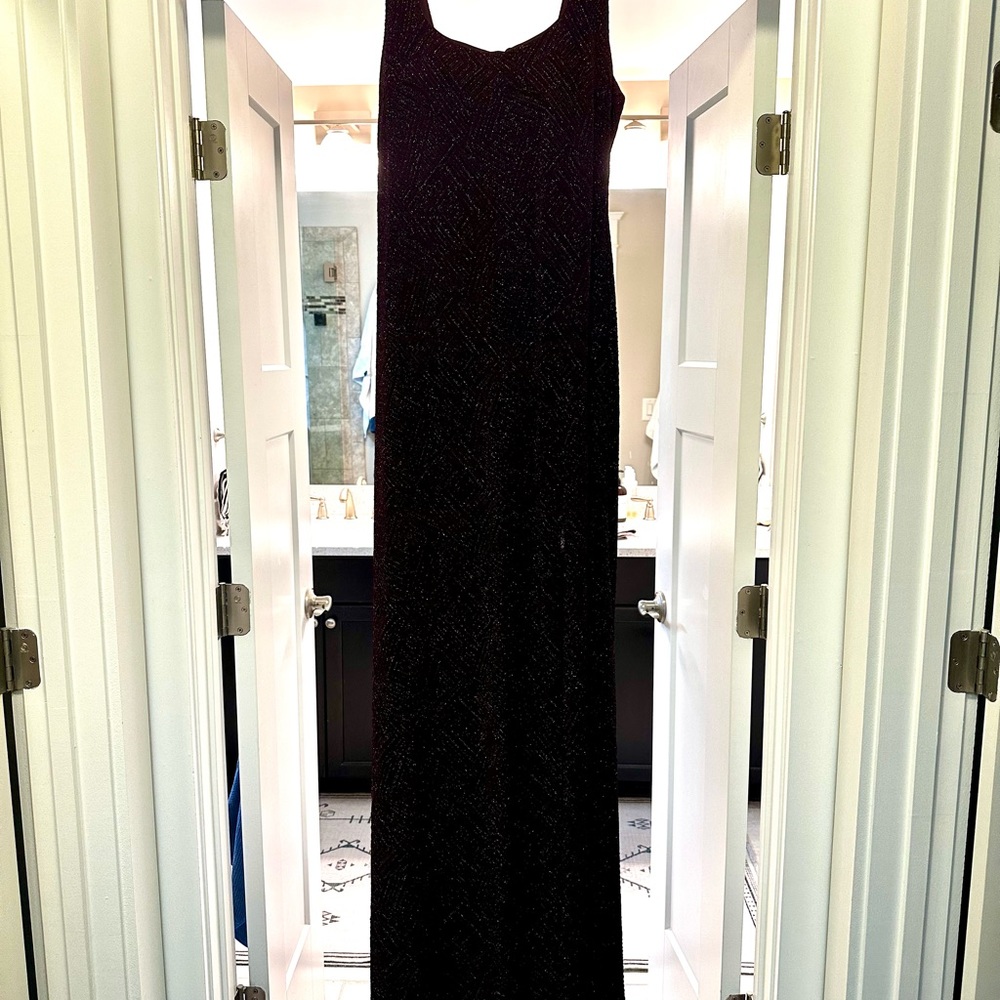 Sparkly Burgundy Evening Gown